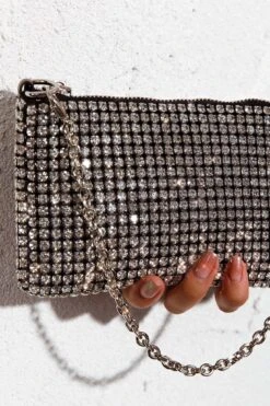 Tilly Crystal Mini Bag Silver -Selfie Leslie Shop BG00029 20SILVER 3