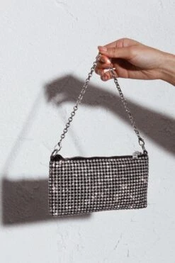 Tilly Crystal Mini Bag Silver