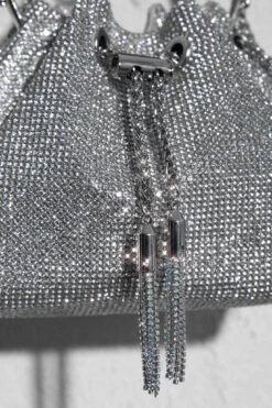 Hannah Diamante Bucket Bag Silver -Selfie Leslie Shop BG00030 20SILVER 4