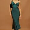 City Lights Cut-Out Waist Strappy Back Midi Dress Jade -Selfie Leslie Shop CM1380B JADE 1