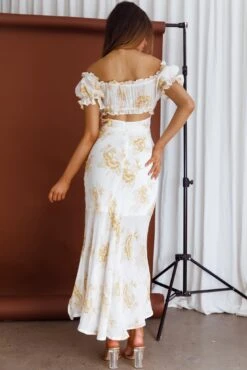 Pixie Puff Sleeve Midi Dress Floral Yellow 11 Pixie Puff Sleeve Midi Dress Floral Yellow -Selfie Leslie Shop CM1540B 20YELLOW 3