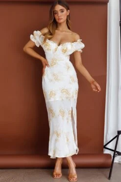 Pixie Puff Sleeve Midi Dress Floral Yellow 15 Pixie Puff Sleeve Midi Dress Floral Yellow -Selfie Leslie Shop CM1540B 20YELLOW 6