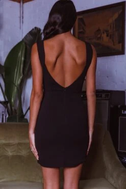 Move Maker Thick Strap Cut-Out Detail Mini Dress Black -Selfie Leslie Shop CM1694J 20BLACK 6