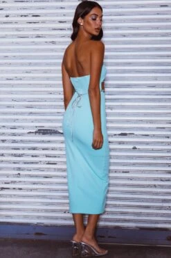 Nohemi Strapless Diamante Midi Dress Mint 14 Nohemi Strapless Diamante Midi Dress Mint -Selfie Leslie Shop CM1934J 20MINT 6