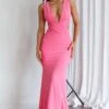 High Life Plunging Neckline Maxi Dress Hot Pink 2 High Life Plunging Neckline Maxi Dress Hot Pink -Selfie Leslie Shop CM4058H 20HOT 20PINK 6