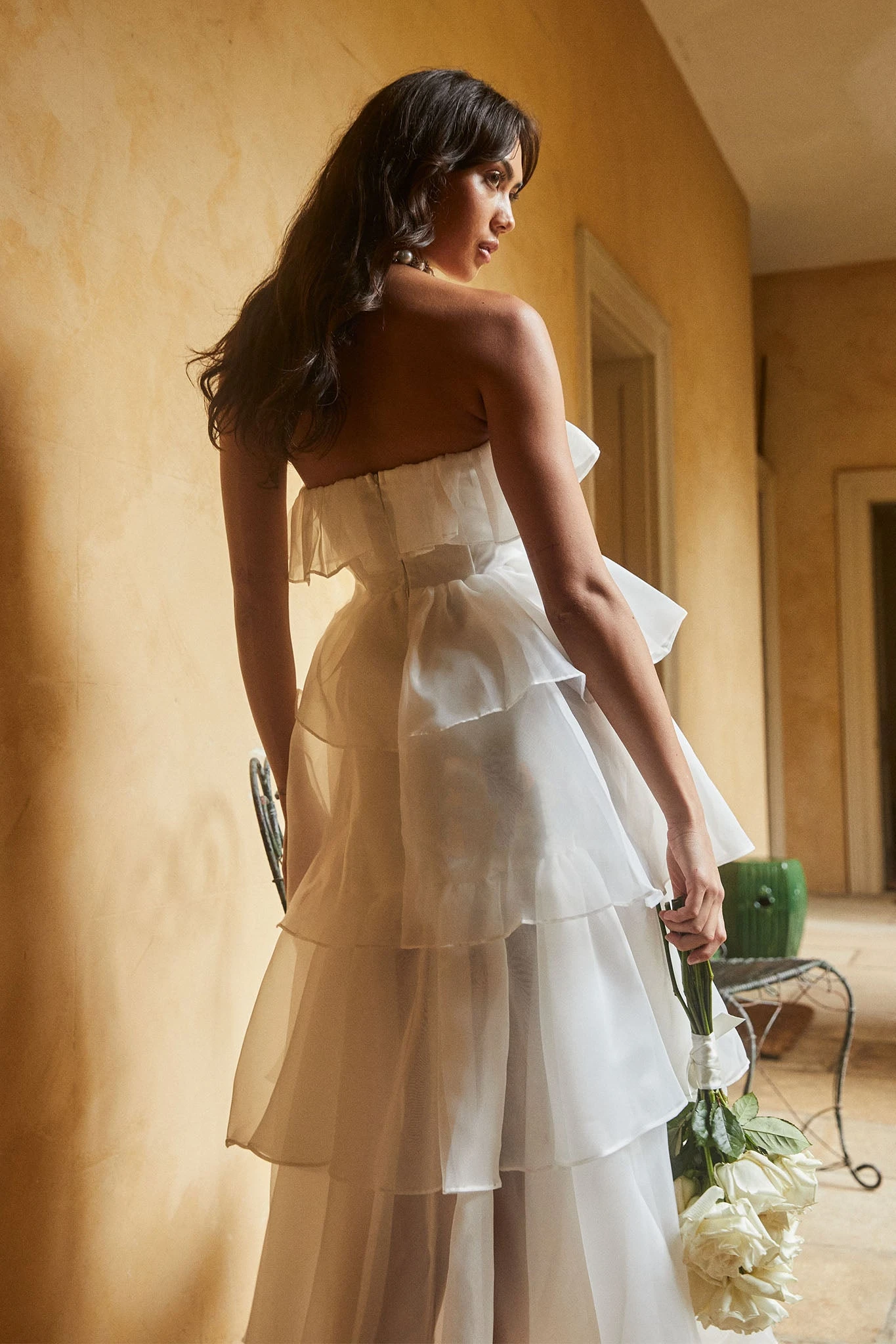 Oceana Layered Ruffle Maxi Dress White 4 Oceana Layered Ruffle Maxi Dress White - Image 2