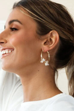 Bijoux Twisted Hoop Earrings Gold -Selfie Leslie Shop ER00016 GOLD 7