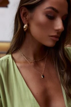 Celia Twist Hoop Earrings Gold 16 Celia Twist Hoop Earrings Gold -Selfie Leslie Shop ER00052 20GOLD 20OS 8