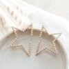 Starstruck Pearl Embellished Earrings Gold