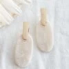 Raquel Acrylic Oval Earrings Oyster