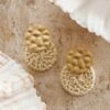 Nairobi Woven Rattan Earrings Gold 1 Nairobi Woven Rattan Earrings Gold -Selfie Leslie Shop ER00077 20GOLD 1
