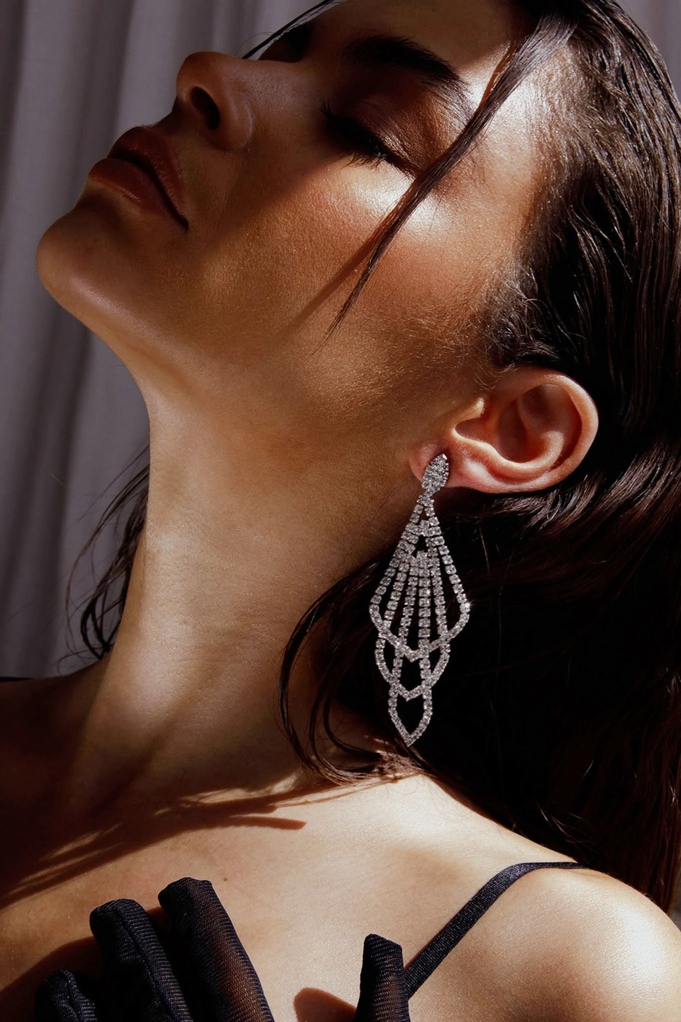 Evangelina Chandelier Earrings Silver 3 Evangelina Chandelier Earrings Silver