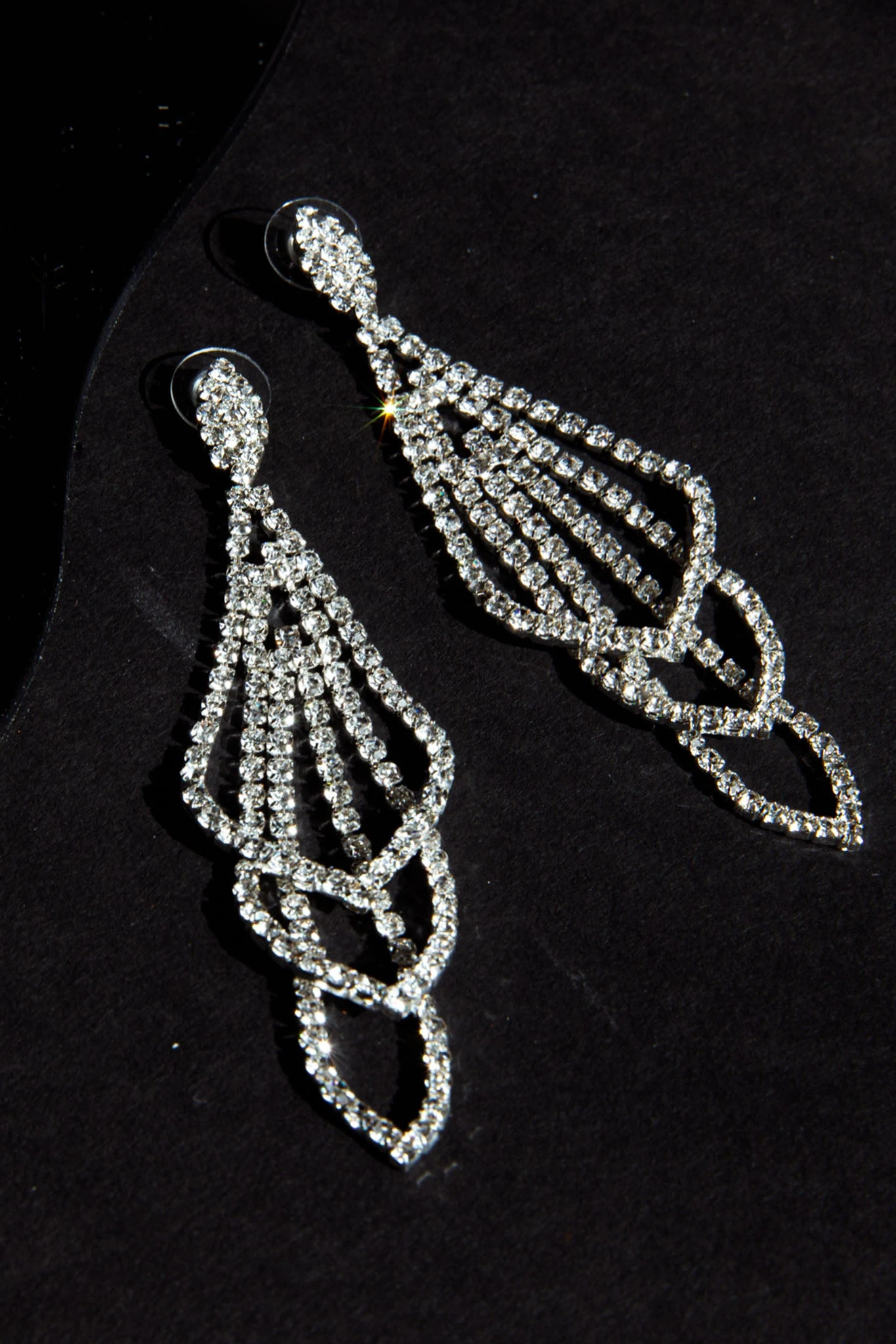 Evangelina Chandelier Earrings Silver 4 Evangelina Chandelier Earrings Silver - Image 2