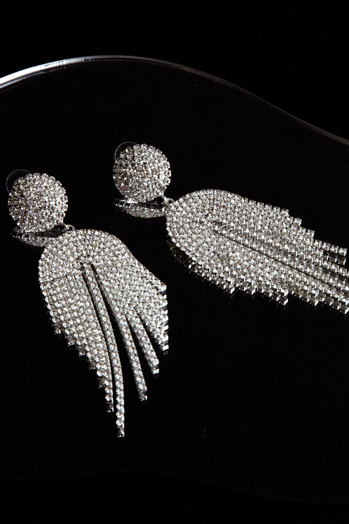 Kiara Circle Cascade Earrings Silver 6 Kiara Circle Cascade Earrings Silver - Image 4