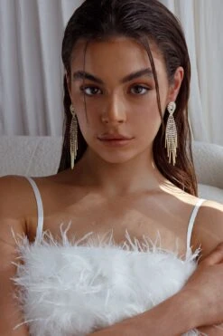 Ambrosia Tassel Earrings Gold -Selfie Leslie Shop ER00090 20GOLD 2