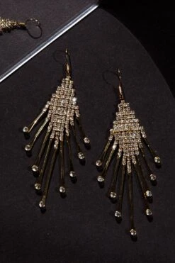 Alessandra Diamante Tassel Hook Earrings Gold -Selfie Leslie Shop ER00095 20GOLD 4