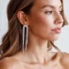 Angela Diamante Drop Earrings Silver 1 Angela Diamante Drop Earrings Silver -Selfie Leslie Shop ER00116 20SILVER 1