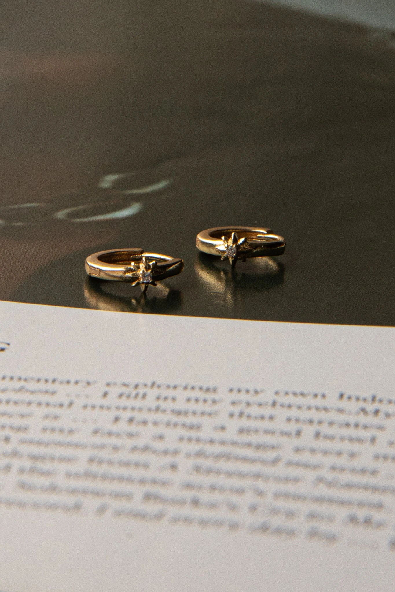 Starlight Diamante Hoop Earrings Gold 4 Starlight Diamante Hoop Earrings Gold - Image 2