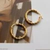 Merrill Hoop Earrings Gold -Selfie Leslie Shop ER0130GOLD 1
