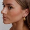 Mona Triple Hoop Earrings Gold 1 Mona Triple Hoop Earrings Gold -Selfie Leslie Shop ER0131GOLD 4