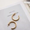 Rachmaninov Open Hoop Earrings Gold
