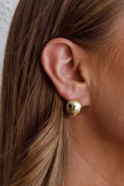 Moonstar Ball Earrings Gold -Selfie Leslie Shop ER0136GOLD 3