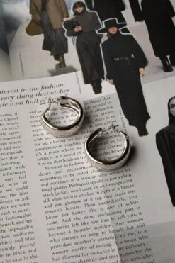 Osiris Hoop Earrings Silver -Selfie Leslie Shop ER0144SILVER 2