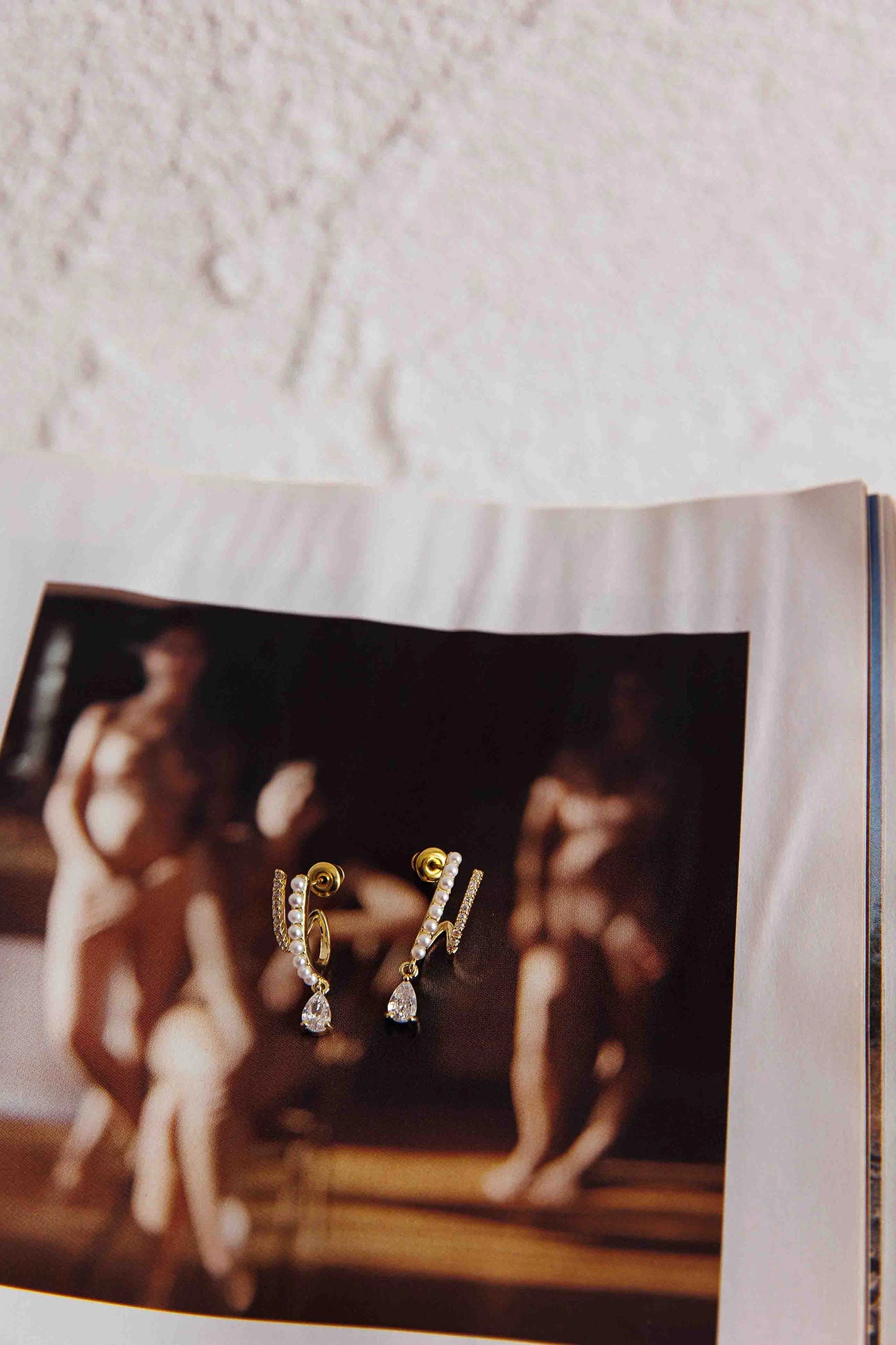 Dawn Double Pierce Illusion Earrings Gold 7 Dawn Double Pierce Illusion Earrings Gold - Image 5