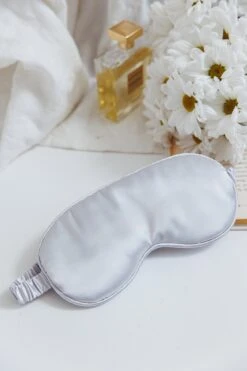 Sweet Dreams Satin Eye Mask Silver