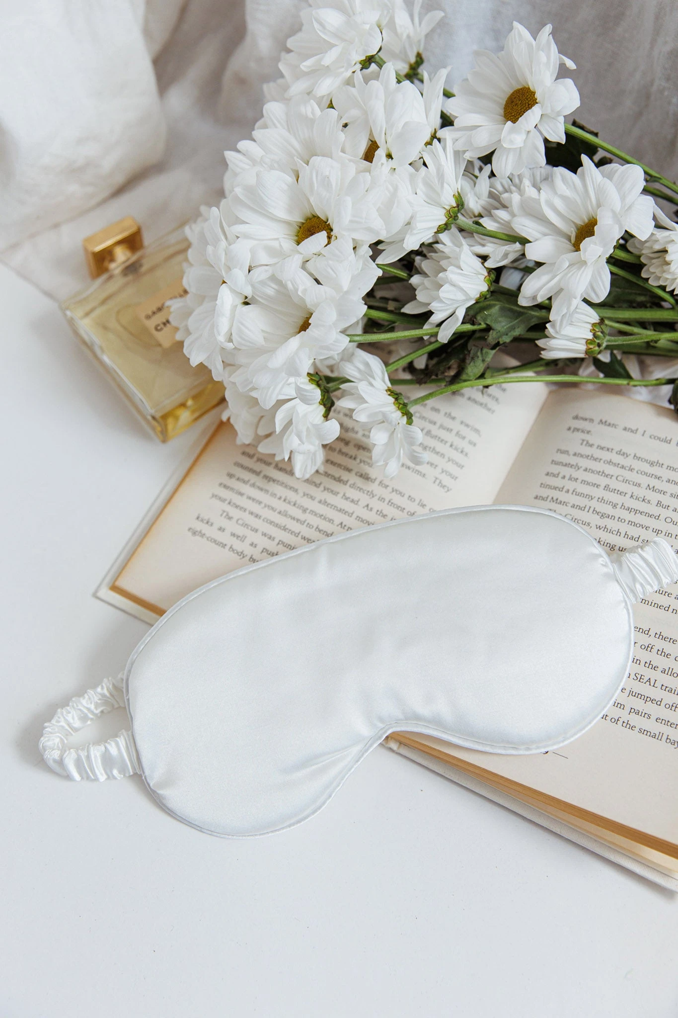Sweet Dreams Satin Eye Mask White 3 Sweet Dreams Satin Eye Mask White