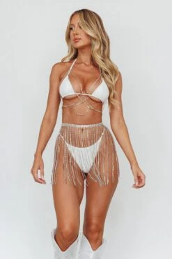 Venus Rising Diamante Bodychain Skirt Silver -Selfie Leslie Shop FS0003 20SILVER 7