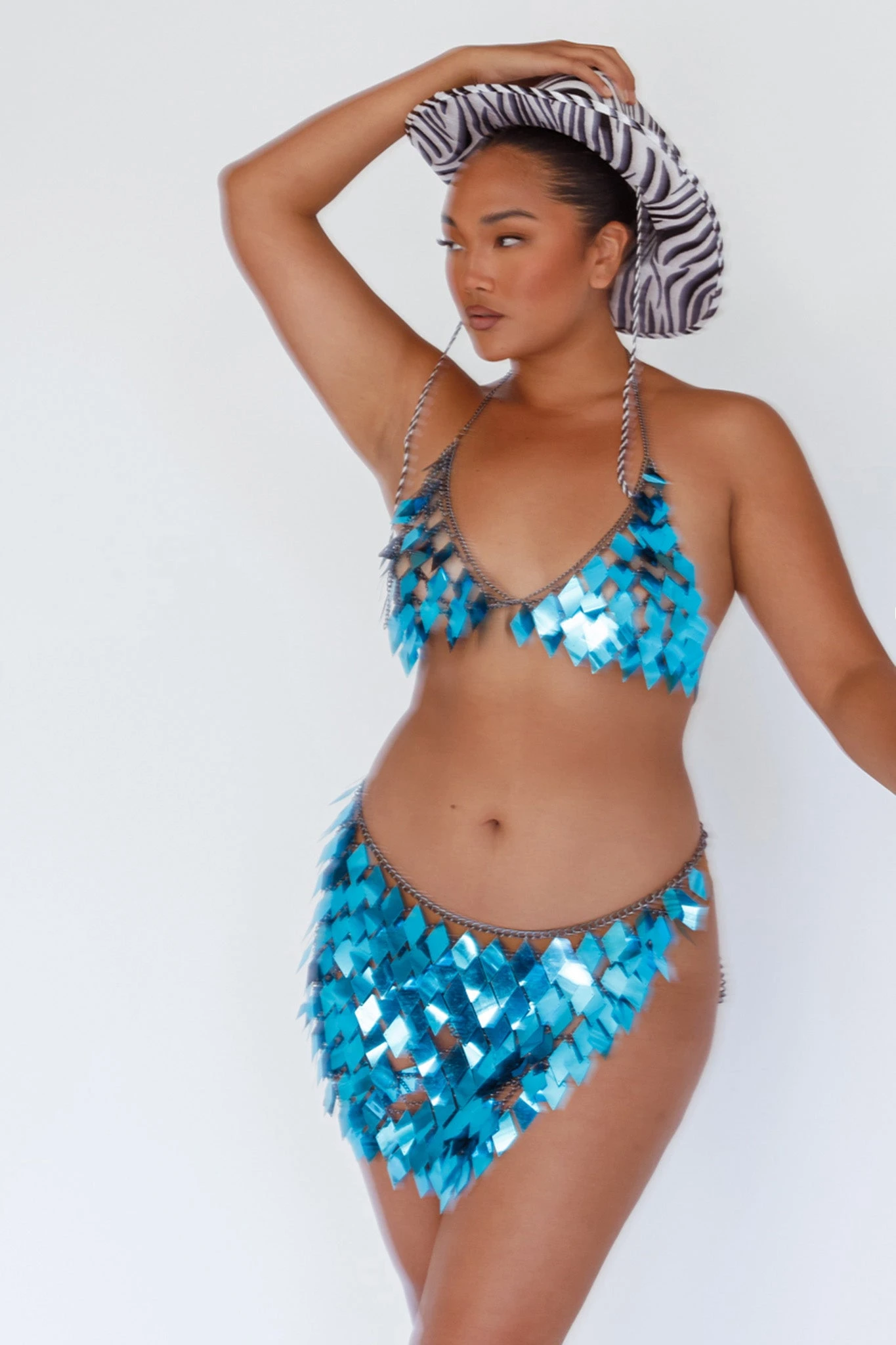 River Festival Shiny Sequins 2 Piece Set Blue 3 River Festival Shiny Sequins 2 Piece Set Blue