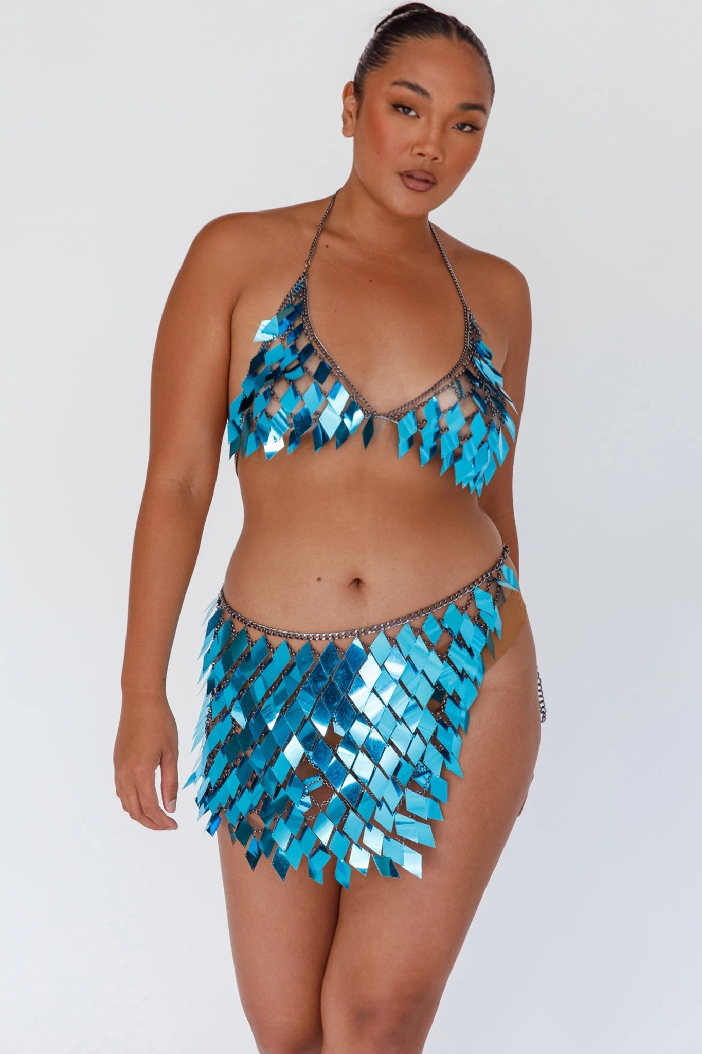 River Festival Shiny Sequins 2 Piece Set Blue 9 River Festival Shiny Sequins 2 Piece Set Blue - Image 7