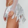 Hot Shot Sequin Mini Skirt -Selfie Leslie Shop FS0009 20SILVER 1