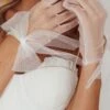 Evangeline Bow Gloves White -Selfie Leslie Shop GL0005 20WHITE 1