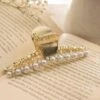 Molly Pearl Claw Clip Gold