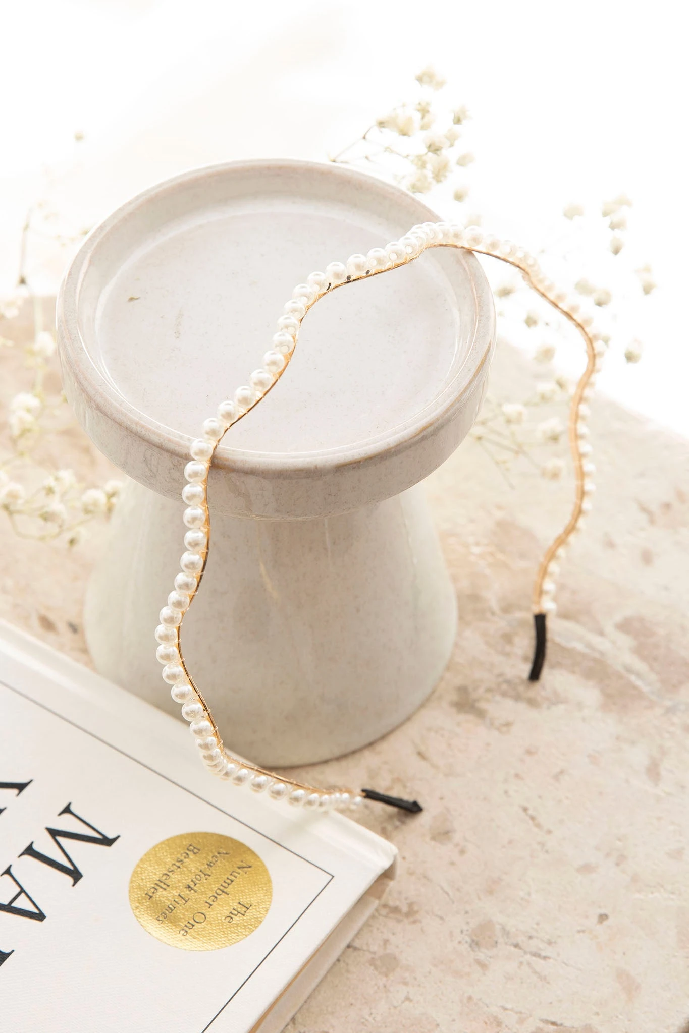 Arabelle Pearl Wavy Headband 4 Arabelle Pearl Wavy Headband - Image 2