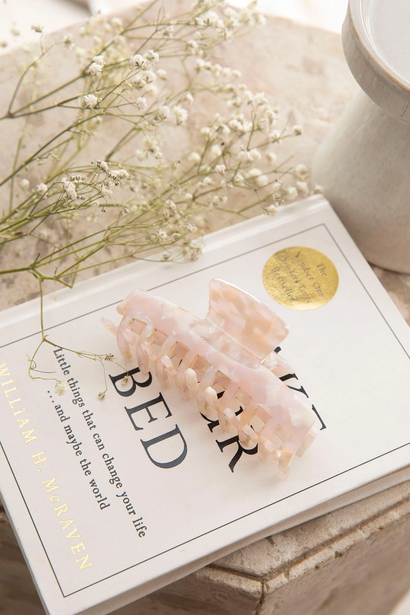 Missy Marbled Acrylic Clip Pink 3 Missy Marbled Acrylic Clip Pink