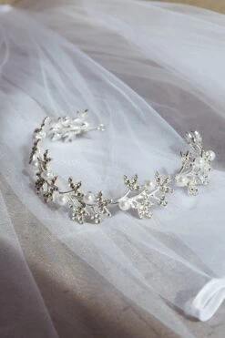 Leaves & Pearl Wire Headband Silver -Selfie Leslie Shop HA00042 20SILVER 5