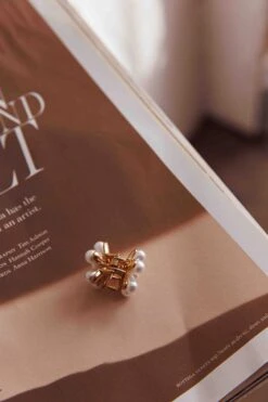 Aurelia Pearl Flower Hairclip Set 17 Aurelia Pearl Flower Hairclip Set -Selfie Leslie Shop HA0071 20GOLD 7