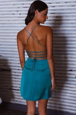 Lost In A Dream Pintuck Bust Mini Dress Green -Selfie Leslie Shop ME0057B 20GREEN 3