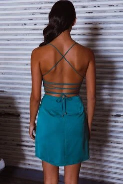 Lost In A Dream Pintuck Bust Mini Dress Green -Selfie Leslie Shop ME0057B 20GREEN 7