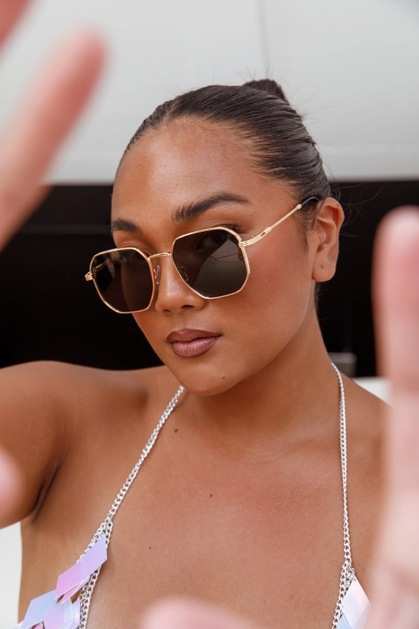 Sahara Aviator Sunglasses Black 9 Sahara Aviator Sunglasses Black - Image 7