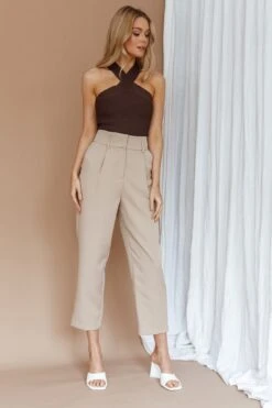 Chance Encounter Straight Leg Pants Latte -Selfie Leslie Shop SL11830PLATTE 5