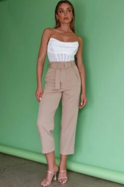 Chance Encounter Straight Leg Pants Latte -Selfie Leslie Shop SL11830P 20LATTE 6