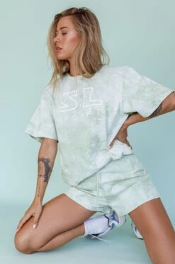 Cruise Control Tie Dye T-Shirt Green -Selfie Leslie Shop SL27678B B 20GREEN 5