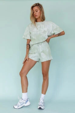 Cruise Control Tie Dye T-Shirt Green -Selfie Leslie Shop SL27678B B 20GREEN 6