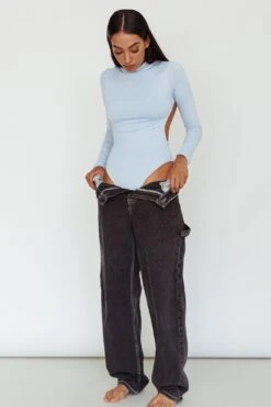 Remy Open Back Bodysuit Light Blue 15 Remy Open Back Bodysuit Light Blue -Selfie Leslie Shop SL5665B 20LIGHT 20BLUE 7