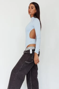 Remy Open Back Bodysuit Light Blue 16 Remy Open Back Bodysuit Light Blue -Selfie Leslie Shop SL5665B 20LIGHT 20BLUE 8