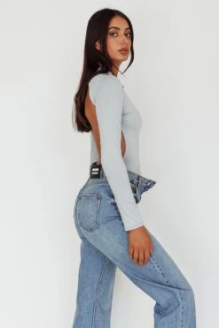 Remy Open Back Bodysuit Silver -Selfie Leslie Shop SL5665B 20SILVER 5